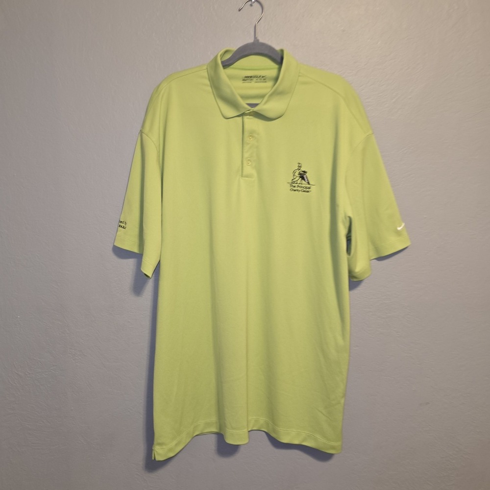 Principal Charity Classic Nike Golf Fit Dry Green Polo Athletic Sz XXL